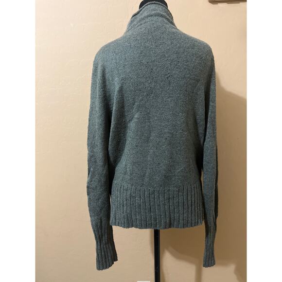 Madewell Merino Wool Blend Tunnel Sweater Green Minimalist Closet Staple Career - Picture 2 of 4